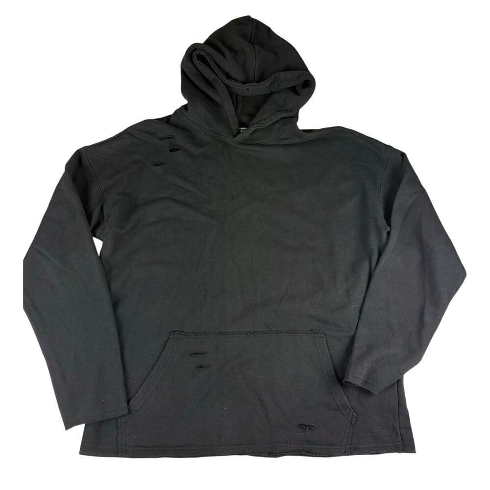 Forever 21 Men's Black Pullover Hoodie - Size XL